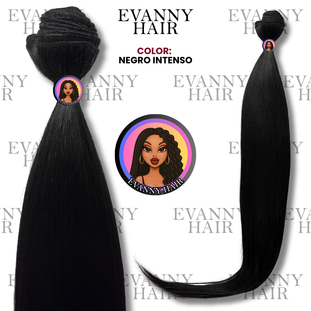 Extensiones de cabello CLON HUMANO 200g 28" Negro Intenso