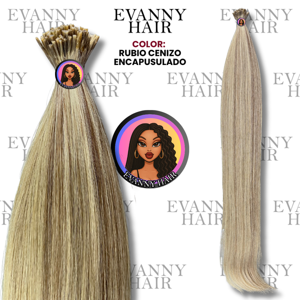 Extensiones De Cabello CLON HUMANO 200g 28" Rubio Cenizo Encapsuladas