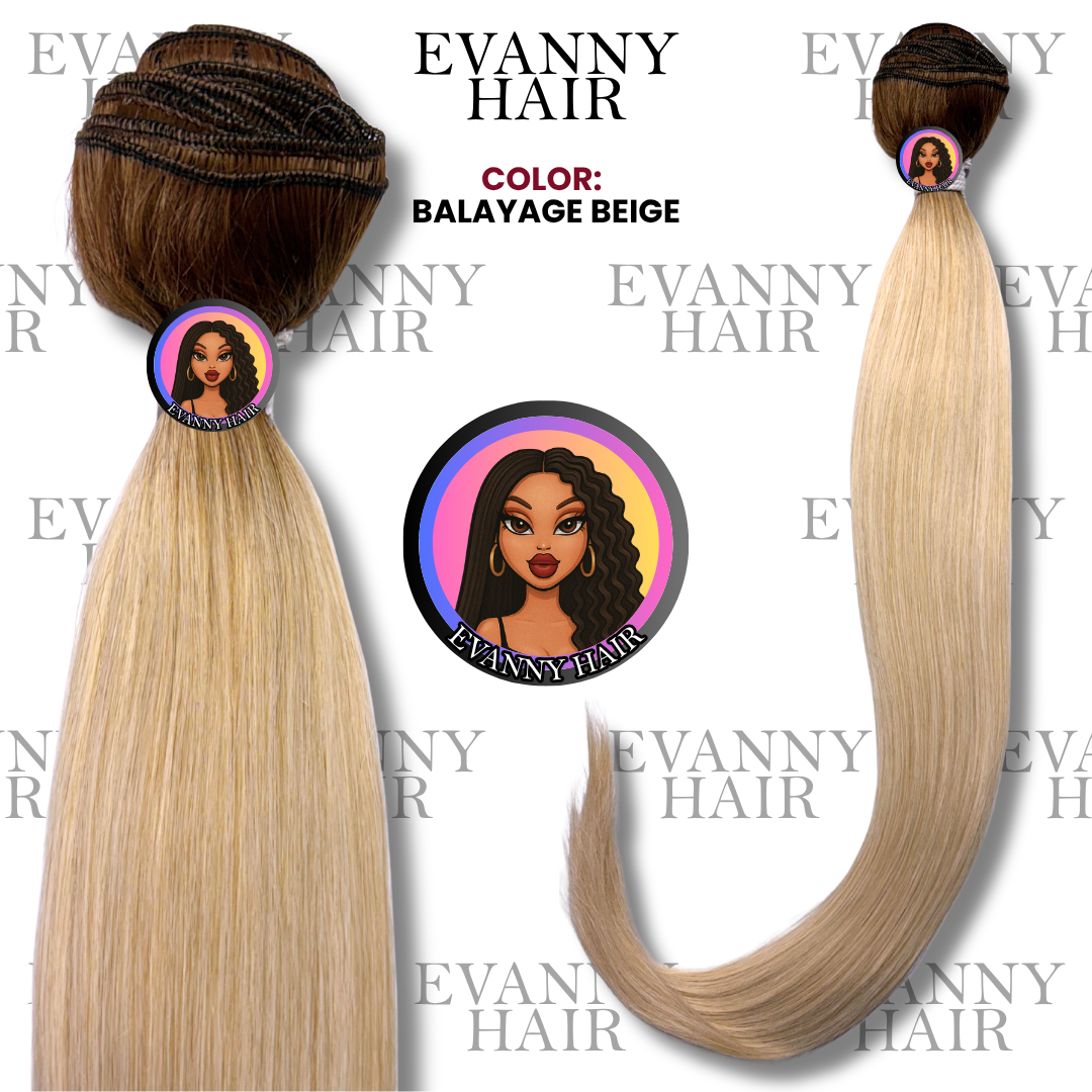 Extensiones de cabello CLON HUMANO 200g 28" Balayage Beige