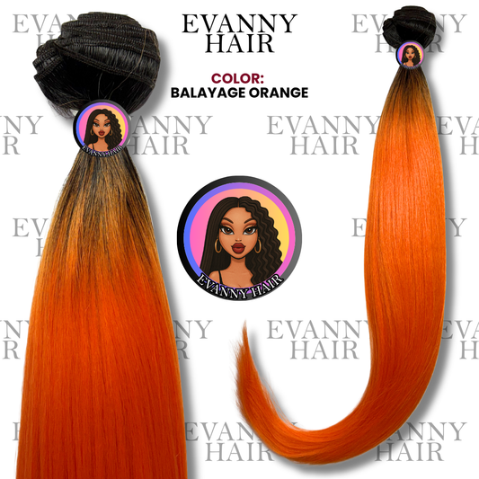 Extensiones de cabello CLON HUMANO 200g 28" Balayage Orange