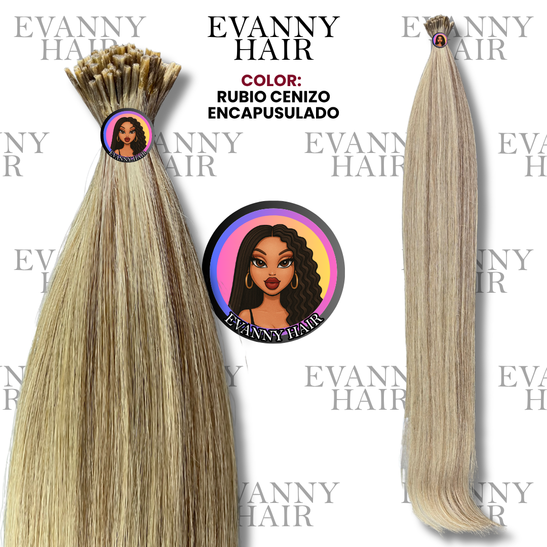 Extensiones De Cabello CLON HUMANO 200g 28" Rubio Cenizo Encapsuladas