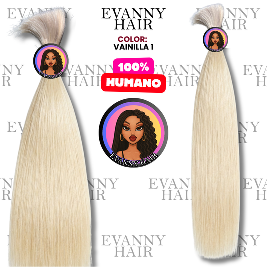 Cabello 100% HUMANO 100g 24" Vainilla 1