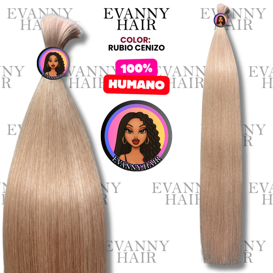 Cabello 100% HUMANO 100g 24" Rubio Cenizo